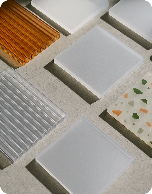 Plastic and composite panels finished with UV-cured powder coatings developed by Keyland Polymers